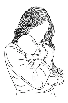 母爱插画  - 源文件下载【酷图网】母爱插画,妈妈抱孩子,线描母子,线描母女,线描母爱,漫画风母爱,母亲节插画,母亲与婴儿,新生儿插画,