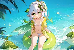 #壁纸 原神小草神 - 水母先生的插画