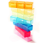 彩虹色便携 多用收纳格收纳盒 药盒首饰盒 各种型号 四款选-淘宝网
