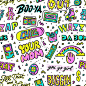 Free Lettering Tutorial: How I made this 90's Slang Pattern in Photoshop | Dina Rodriguez on Patreon
