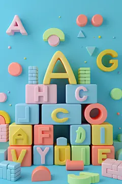 卡通风格拼装积木