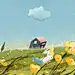 Over the cloud : The breeze blows gentle over the flower sea.