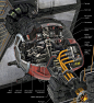 《星球大战》飞船机械结构和原理图，这些插画美的不可思议！