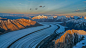 A grand view of the great white north : What looks here like an ice road for 50-foot-tall 