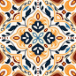 Free Vector | Hand drawn persian carpet pattern