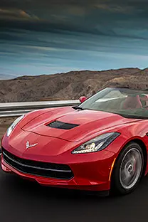 克尔维特红色超级跑车酷炫图片手机壁纸