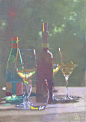 Bernie Fuchs (1932 - 2009) | Wine and Glasses | Telluride Gallery