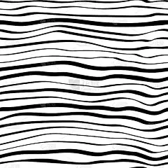 手绘黑色线条无缝纹理设计的背景，矢量插图纺织，黑色和白色，图案，条纹，漩涡，单线