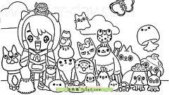 10张青春潮流的城市游戏《Toca Life World》角色扮演游戏涂色图片！ | 涂色集 : Toca Life World是一款非常受欢迎的模拟生活游戏，适合所有年龄段的玩家。在游戏中，你可以创建并探索一个有趣的虚拟世界，里面有各种不同的场景和角色。你可以自由地移动角色、互动和探索各种场景，例如家庭、学校、商店、医院等等。游戏中有 10张青春潮流的城市游戏《Toca Life World》角色扮演游戏涂色图片！