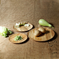 北欧简约木质餐盘圆形 创意木果盘圆盘餐厅厨房饰品 样板房软装-淘宝网