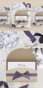 唯美婚礼邀请函请柬PSD模板Wedding invitation PSD template#ti375a6108 :  