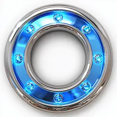 蓝色边框金属边框素材图