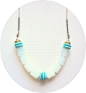 Opalite Turquoise Necklace Mixed Metal Jewelry