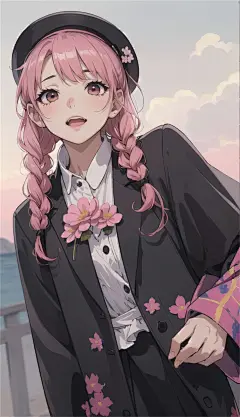 数字艺术手绘漫画风少女插画-众图网