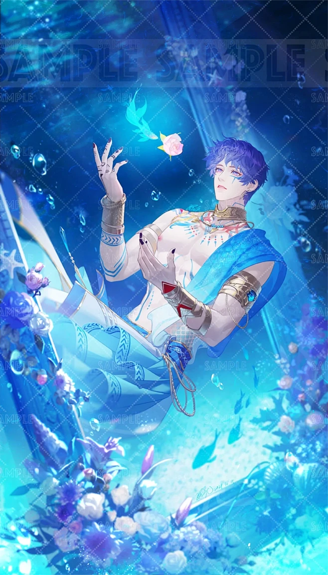 司墨尧_ 已关注 神秘的海底啊～（做法） 小海神！小海神！ （再也不想画冷色调了）（不过画面结果还是很满意的！） #恋与深空祁煜 #恋与深空-花瓣网