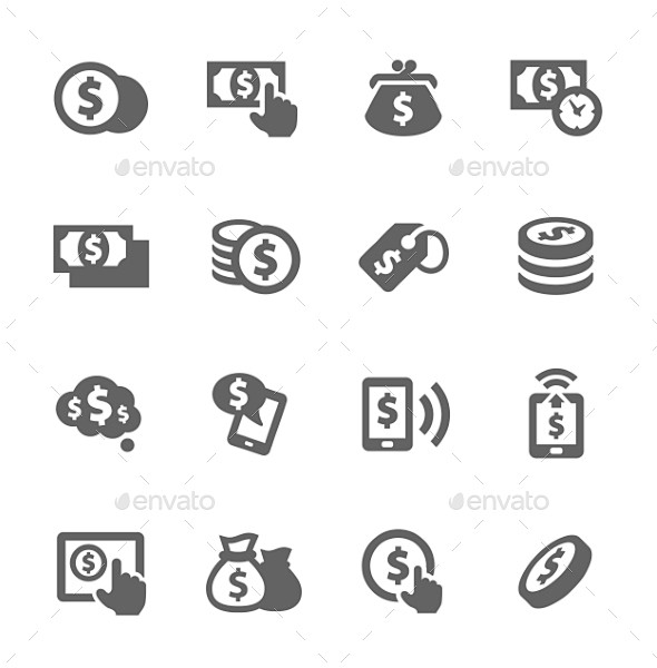 钱图标——业务图标Money Icons...