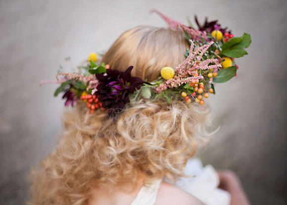 化妆造型-森女风新娘的浆果花冠
