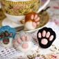 定制 【猫岛物语】原创精品手工定制萌女生可爱猫咪爪子羊毛毡戒指多色 设计 新款 2013