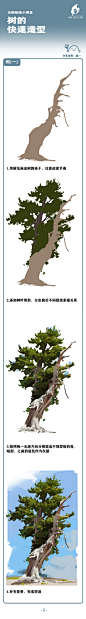#无烬工作室# 对于很多板绘爱好者甚至入行尚浅的从业者来说画树始终是苦手，我做了一个新手向的关于画树的简易流程分享，包括ps自动生成树功能，个人整理并制作的针对画树的一键成型笔刷，以及纯硬画的过程。笔刷分享见评论 ​​​​