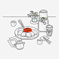 美食插图png免抠素材_新图网 https://ixintu.com 厨房插画 食品 饮料 餐具 植物 炒菜