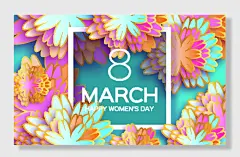 女生节女王节插画活动海报