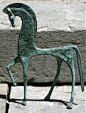 Ancient Etruscan bronze sea horse