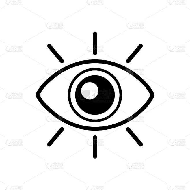 Eye icon, vision sign – vector素材-花瓣网