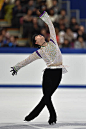 Yuzuru Hanyu of Japan cometes in the men's free skating during the day two of the NHK Trophy ISU Grand Prix of Figure Skating 2015 at the Big Hat on...