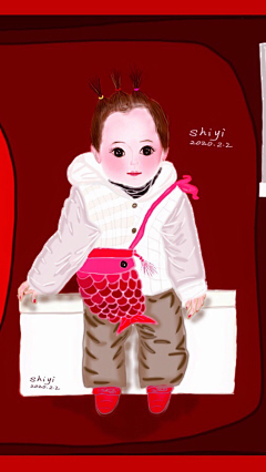 时义油画艺术采集到时义原创插画