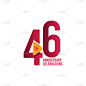 46 Years Anniversary Celebration Vector Template D