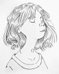 #手绘素材# 
教你用一只铅笔
画出层次丰富、百变多样的头发
古灵精怪女孩铅笔头像
素材来自画师Emily Thatcher ​​​​