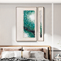 客厅装饰画简约现代抽象手工拼贴海玻璃实物画立体挂画玄关画定制-淘宝网