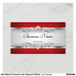 Red Metal Chrome Look Elegant White Style Silver Business Card | Zazzle.com