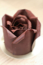 【巧克力】好一朵美丽的巧克力玫瑰~美的精致~送给亲爱的TA也不错哟。