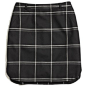 MADEWELL Shirttail Skirt in Windowpane Plaid