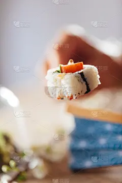 寿司,华丽的,螃蟹,日本食品,米,禅宗,拿着,东亚,影棚拍摄,鱼类