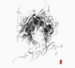 最野7night采集到水墨女