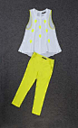 梵琳达C08 2014新款夏装 欧美春装宽松T恤+荧光小脚裤休闲套装-