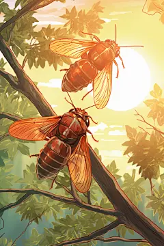 知了夏至插图作品