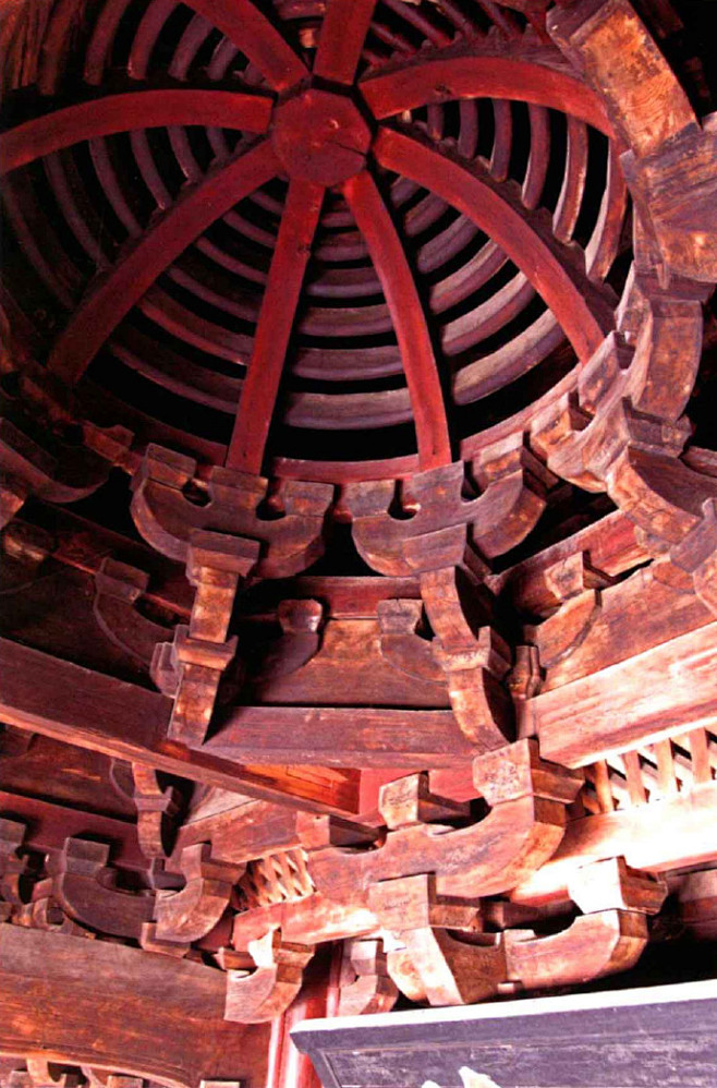 保国寺大殿斗八藻井,仅存的的北宋江南地区木构斗八藻井,宋代江南地区