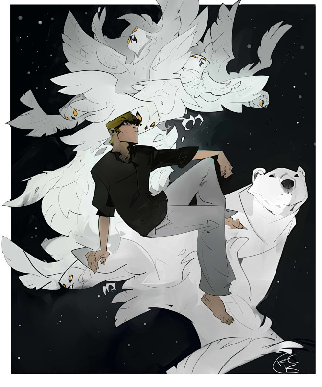 ❤关注公众号：星期五治愈星球，精美插画天...