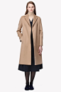 Inside strap buttoned cashmere handmade coat