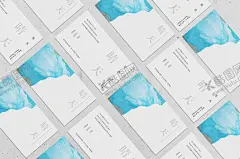 商务名片简约高级感 【酷图网】公司名片,商务,简约,简洁,极简,蓝白名片,高级感