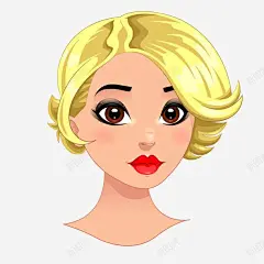 卡通黄色头发的女生 页面网页 平面电商 创意素材