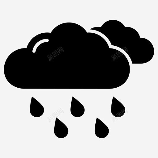 雨毛毛雨大雨 雨天 icon 图标 标识 标志 UI图标 设计图片 免费下载 页面网页 平面电商 创意素材