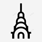 克莱斯勒大厦建筑地标 标识 标志 UI图标 设计图片 免费下载 页面网页 平面电商 创意素材