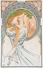 Alphonse Mucha The Arts - Poetry - Poster 11x17