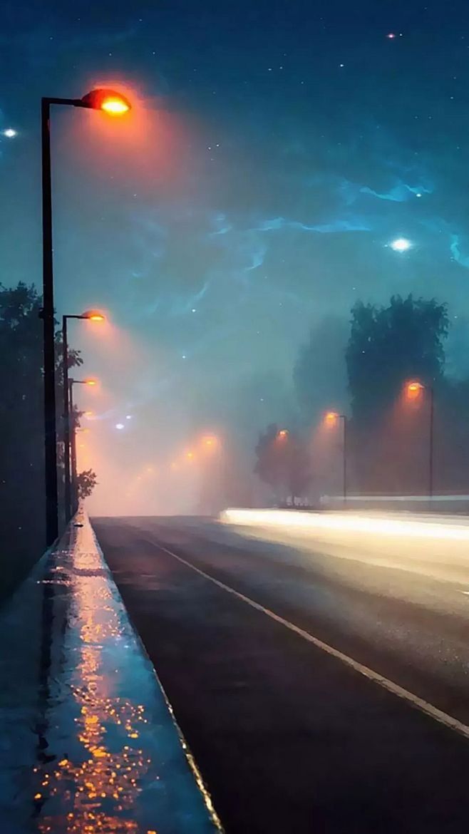 雨天动漫风景