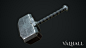 Mjolnir (Thor's Hammer), Attila Marton : Mjolnir done for Blackrose Arts developers of VALHALL.
One 4k texture set for the cinematic which can be seen there:
https://www.youtube.com/watch?v=AwMPjlz8X94
Otherwise 2k in game.
4.5k triangles
Responsible for 