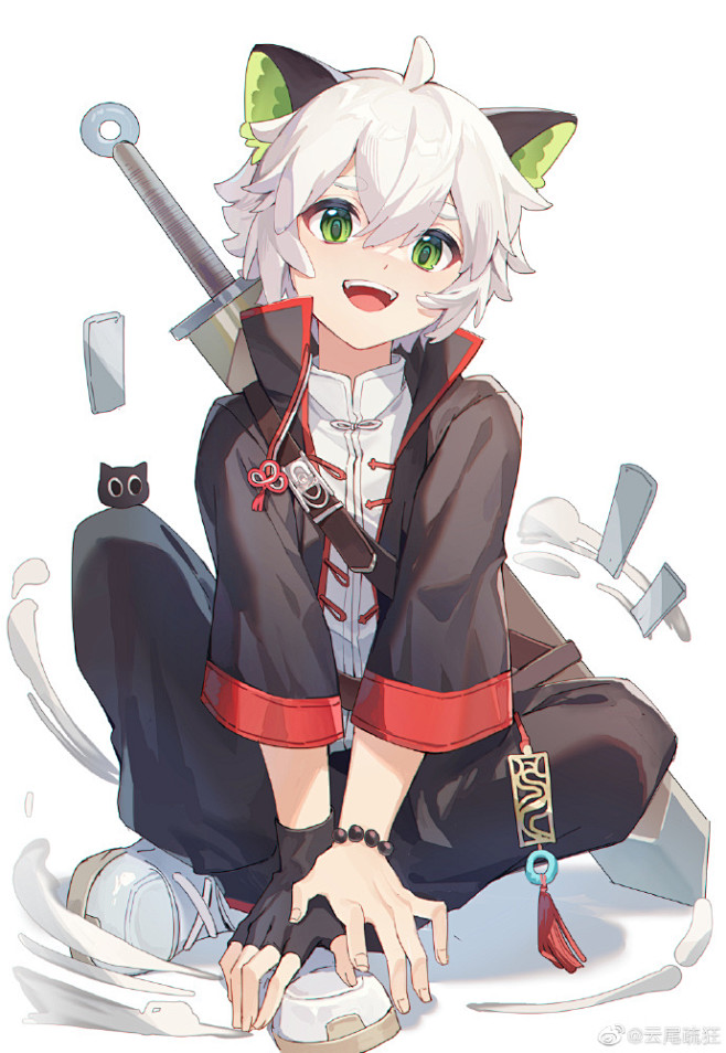 明日方舟超话#罗小黑战记# 画了小黑 一些双厨的快乐